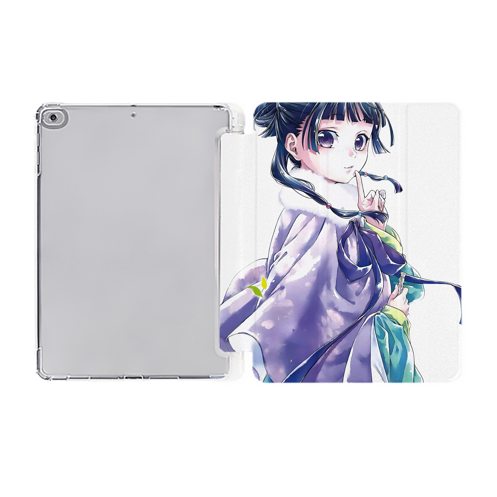 （画像用） 薬屋のひとりごと The Apothecary Diaries IPad ケース ペン収納付き 三つ折りスタンド PUレザー×シリコン 対応機種9.5/10.5/10.9インチ